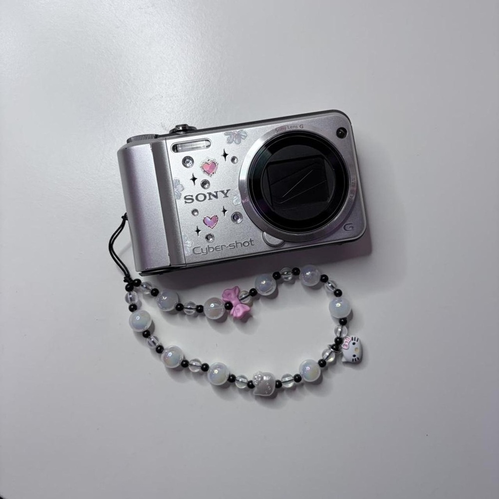 Sony Cyber-shot Silver Camera with Beaded Accessory